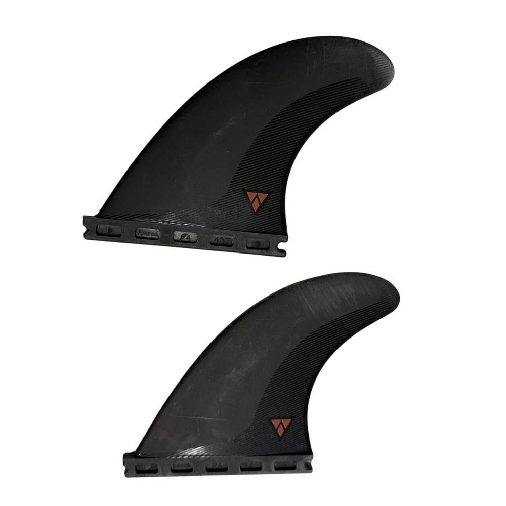 Futures F4 Alpha Surfboard Fins Carbon Fiber Side Fins Set of 2 Black Small
